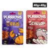 Purrkins Crab & Chicken and Scallop & Chicken Soft Jerky Combo Cat Treats Cats-Treats & Others Purrkins 40g+40g