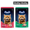 Drools Tuna and Salmon Mousse Combo Adult Cat Wet Food Cats-Wet Food Drools 96x80g+96x80g