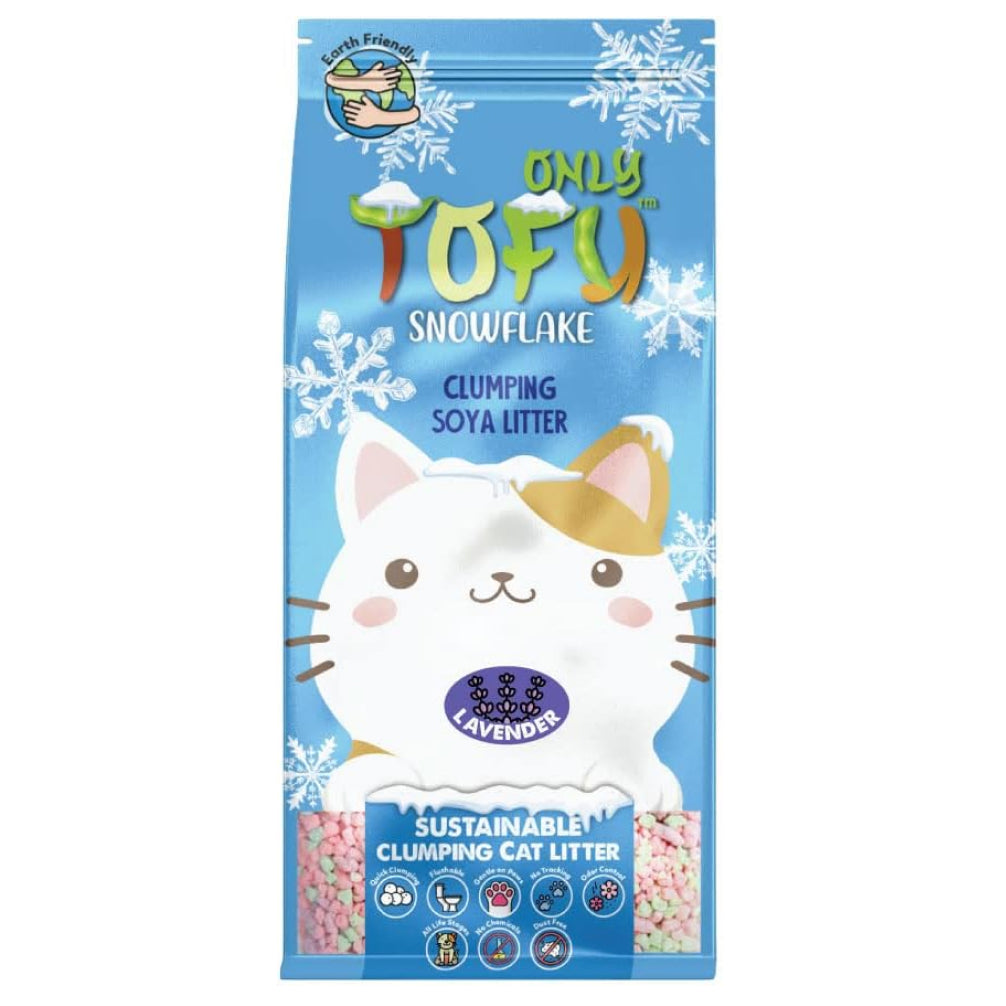 NutraPet Tofu  Snowflake Lavender Clumping Cat Litter