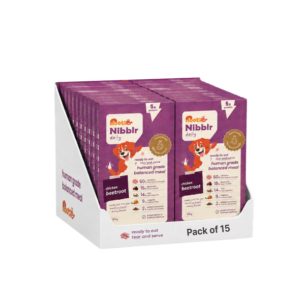 Nootie Nibblr Fresh Wholesome Ready to Eat Meal Daily Chicken Liver Beetroot & Rice Dog Wet Food