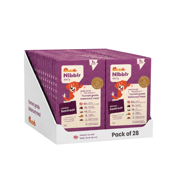 Nootie Nibblr Fresh Wholesome Ready to Eat Meal Daily Chicken Liver Beetroot & Rice Dog Wet Food