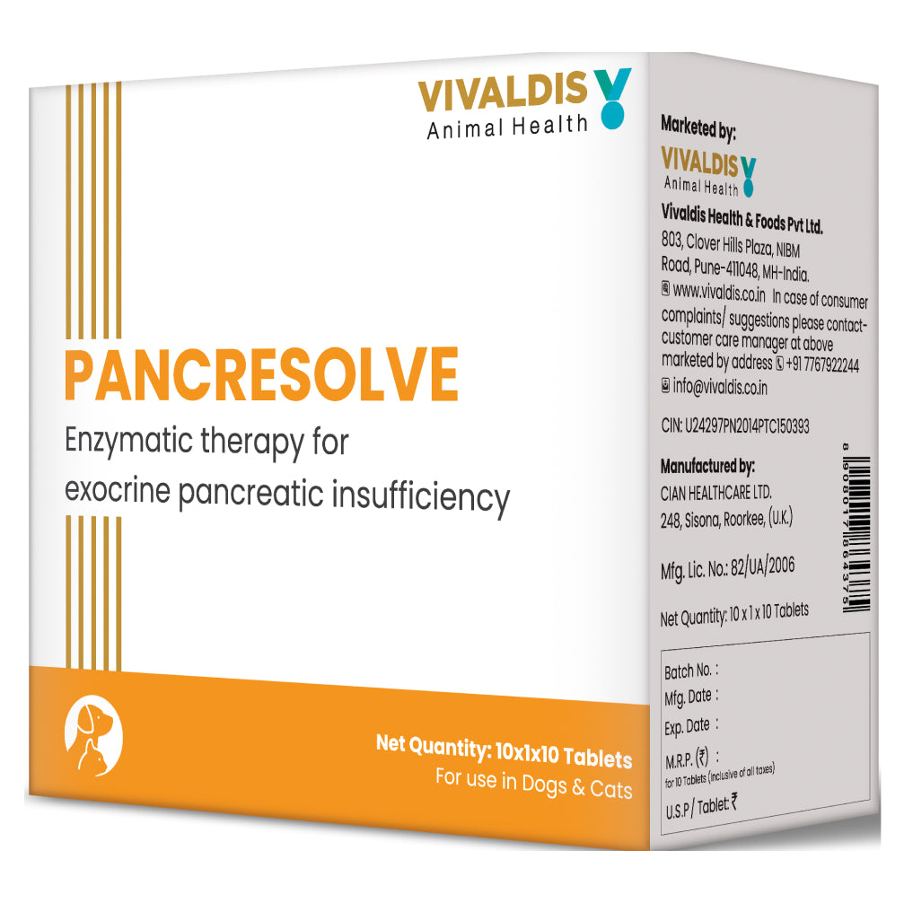 Vivaldis Pancresolve Tablet for Dogs and Cats Both-Pharmacy Vivaldis Pharmacy