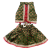 Pawgypets Brocade Lehenga for Dogs and Cats (Green) Both-Clothing & Accessories Pawgypets Dropship
