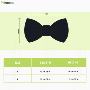 Pawgypets Party Wear Bowtie for Dogs and Cats (Black)