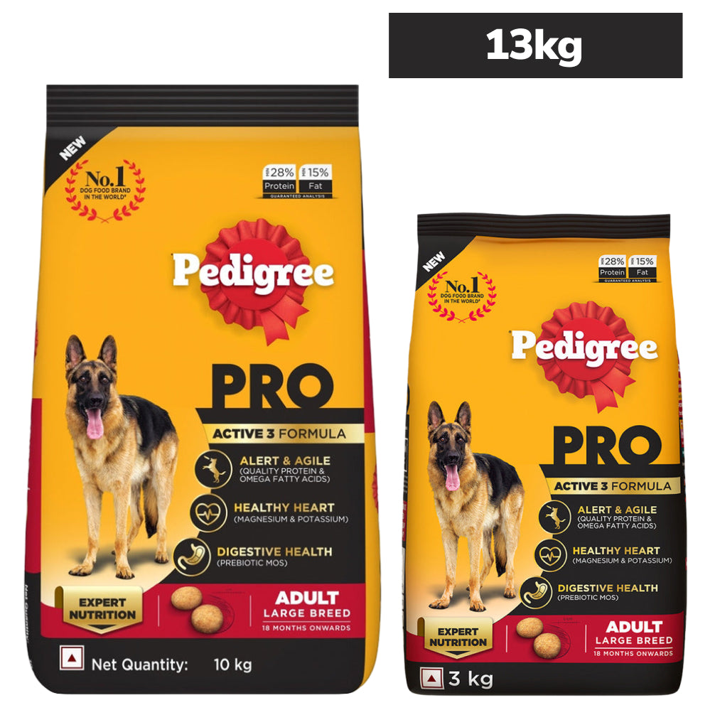 Pedigree PRO Expert Nutrition Active Adult (18 Months Onwards) Large Breed Dog Dry Food Dogs- Dry Food Pedigree PRO 13kg