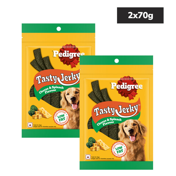 Pedigree Cheese & Spinach Tasty Jerky Dog Treats