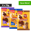 Pedigree Chicken & Liver, Grilled Liver and Roasted Lamb Flavour Tasty Jerky Dog Treat Combo Dog Treats + Others Pedigree 6x70g