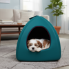Skatrs Cozy House for Cats, Kittens and Small Dogs (Teal Blue and Purple) Cats-Bedding, Mats & Travel Supplies Skatrs
