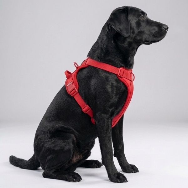 Skatrs Fully Padded Harness for Dogs (Ruby Red)