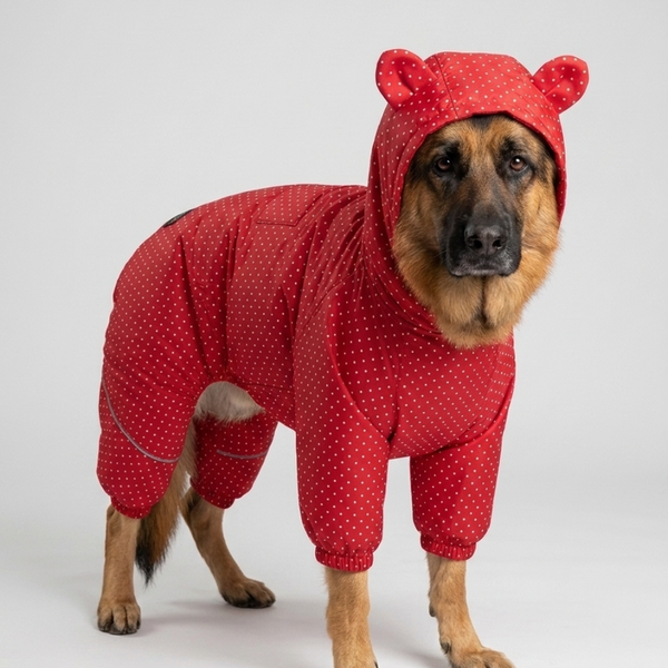Skatrs Rain Ranger Raincoat for Dogs (Red)