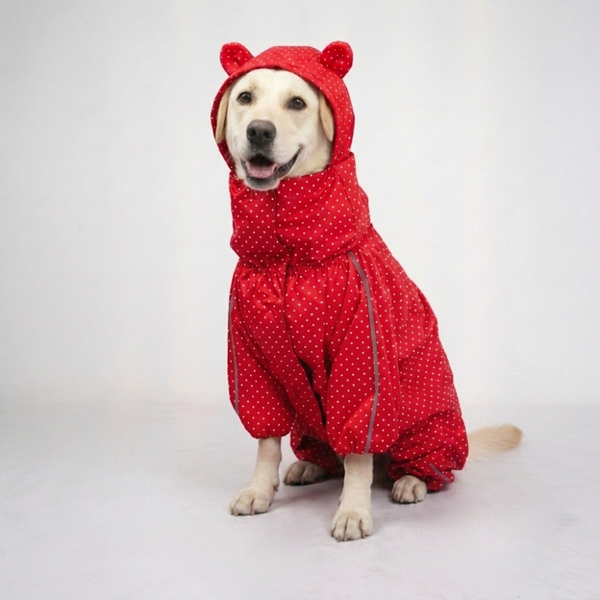 Skatrs Rain Ranger Raincoat for Dogs (Red)