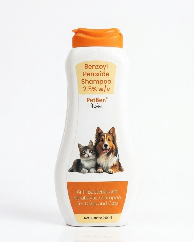 Petcare Petben Benzoyl Peroxide Shampoo 200ml and Virbac Ketochlor Shampoo 200ml for Dogs & Cats Combo Both-Pharmacy Exclusive Combo 200mL + 200mL