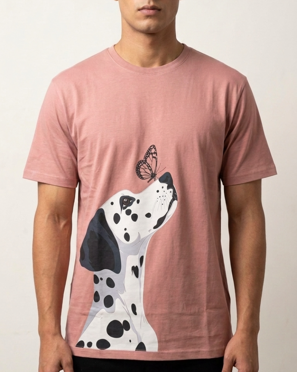 Skatrs Butterfly Boops Oversized Tee for Men and Women (Onion Pink)