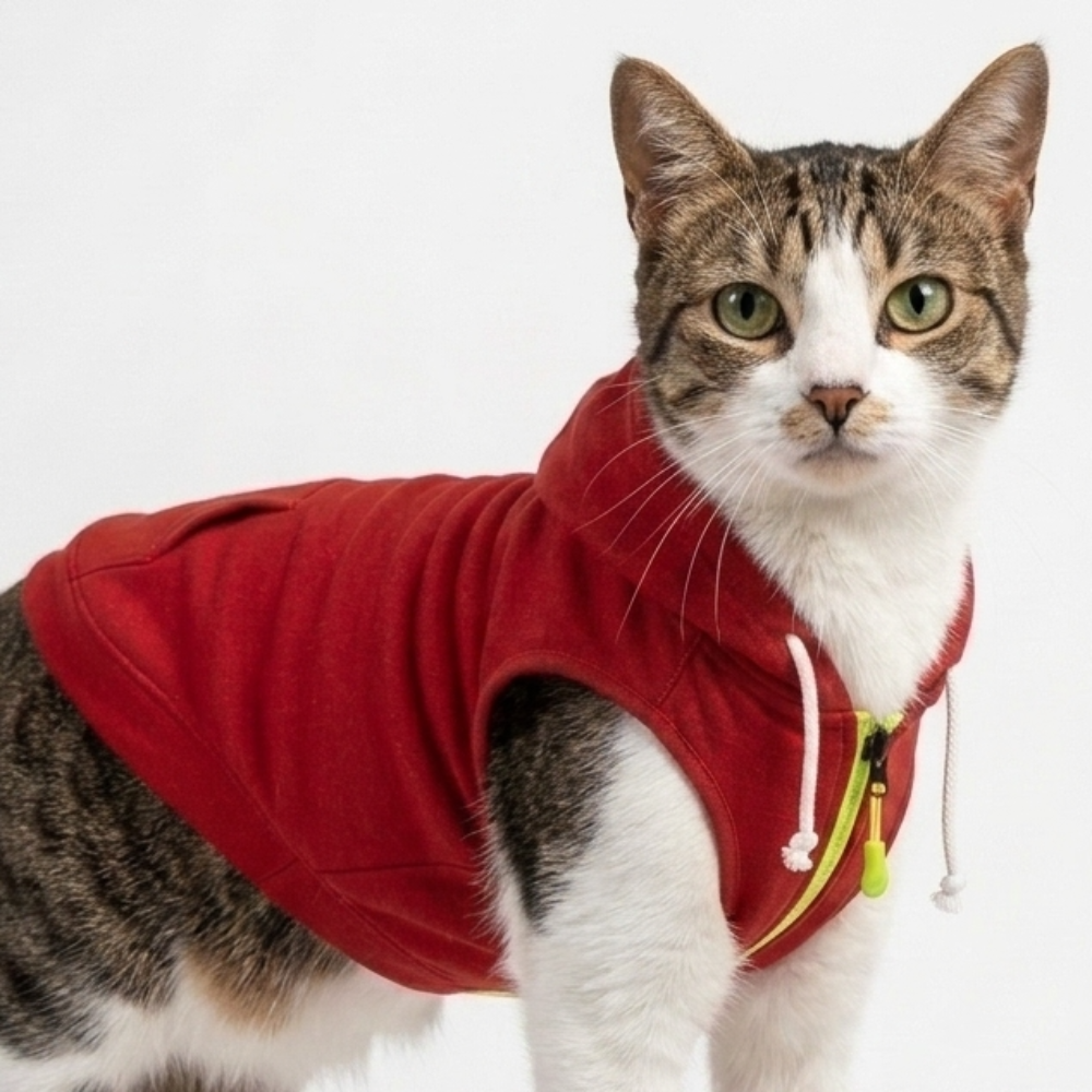 Skatrs Breezy Hoodies with Pockets for Dog and Cats (Red) Both-Clothing & Accessories Skatrs