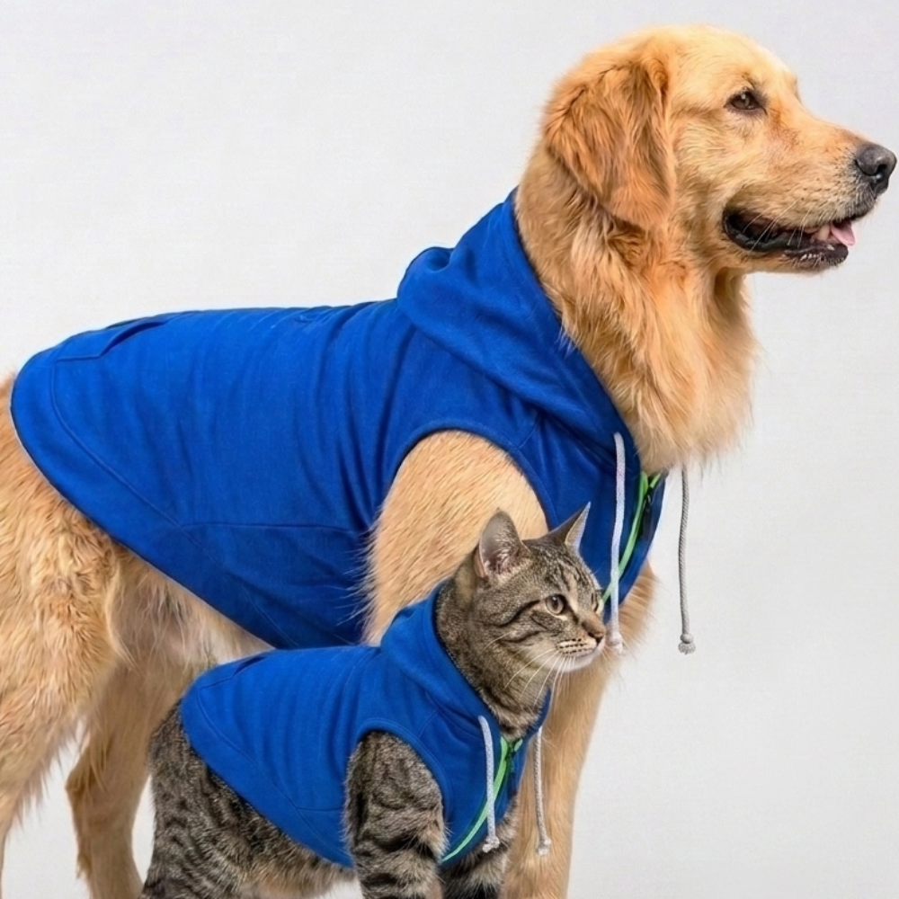 Skatrs Breezy Hoodie with Pockets for Dog and Cats (Blue) Both-Clothing & Accessories Skatrs