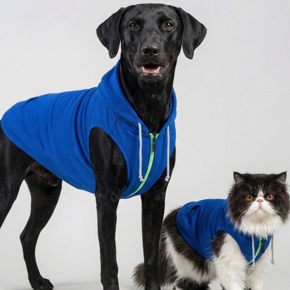 Skatrs Breezy Hoodie with Pockets for Dog and Cats (Blue) Both-Clothing & Accessories Skatrs XS