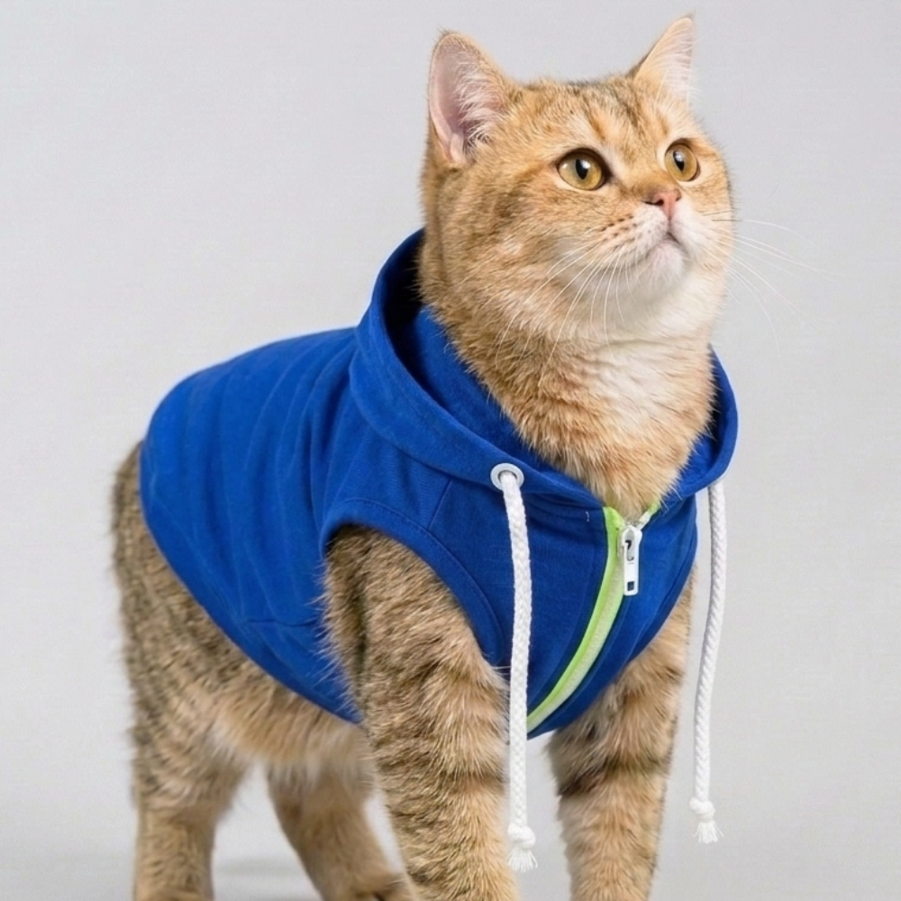Skatrs Breezy Hoodie with Pockets for Dog and Cats (Blue) Both-Clothing & Accessories Skatrs