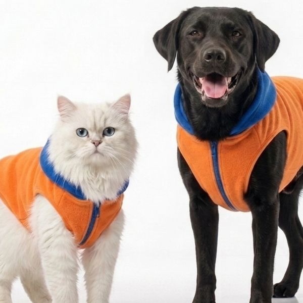 Skatrs Sunset Splash In-Style Hoodie For Dogs and Cats (Orange & Blue)