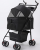 Skatrs Portable Pet Stroller for Small & Medium Dogs and Cats (Black) Both-Bedding, Mats & Travel Supplies Skatrs