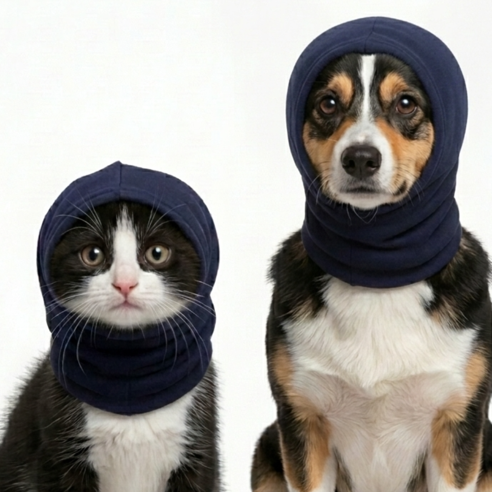 Skatrs Cold and Sound Protection Ear Muffs for Dogs and Cats (Blue) Both-Clothing & Accessories Skatrs L