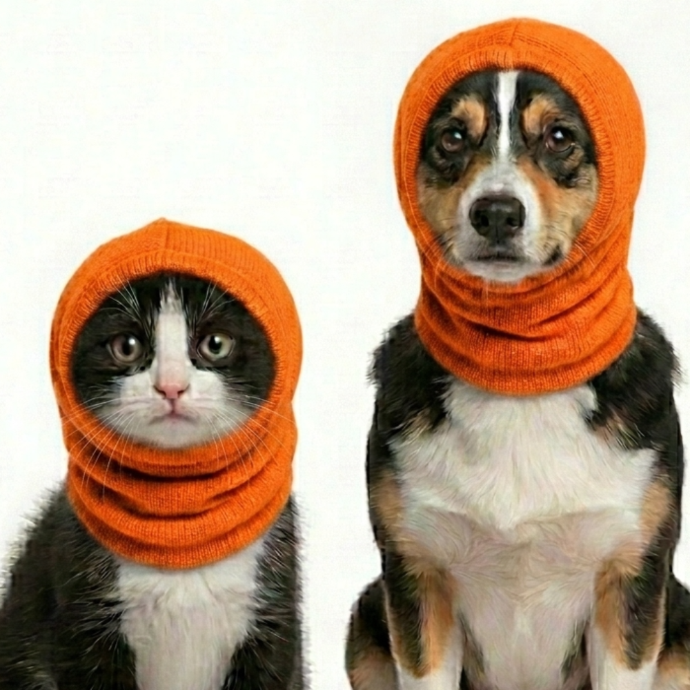 Skatrs Cold and Sound Protection Ear Muffs for Dogs and Cats (Orange) Both-Clothing & Accessories Skatrs L