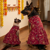 Skatrs Maharani Handcrafted Lehenga Dress for Dogs and Cats (Fuchsia) Both-Clothing & Accessories Skatrs