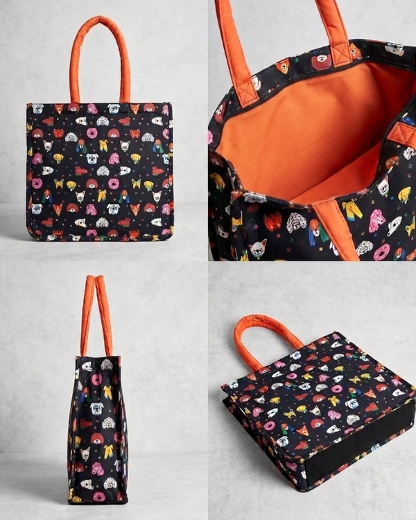 Skatrs Dog Themed Tote Bag