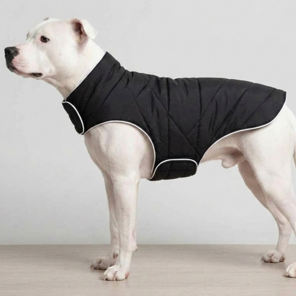 Skatrs Puffer Reversible Jacket for Dogs and Cats (Black/Lilac)