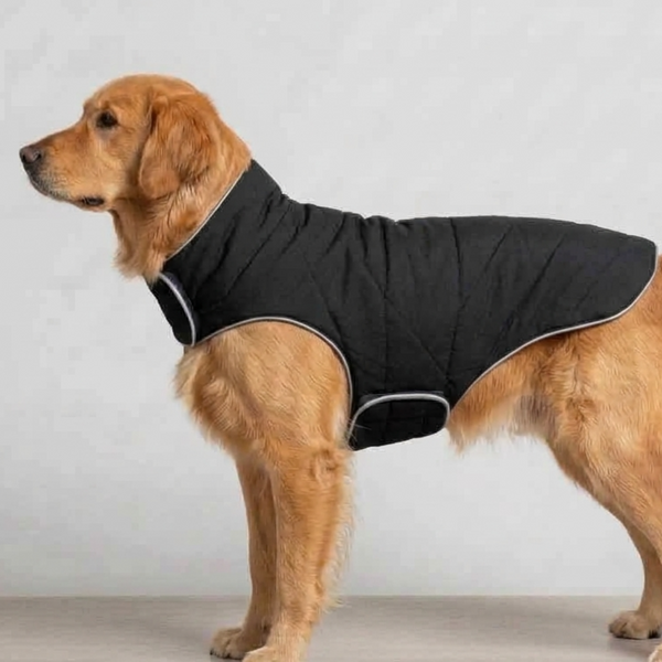 Skatrs Puffer Reversible Jacket for Dogs and Cats (Black/Lilac)