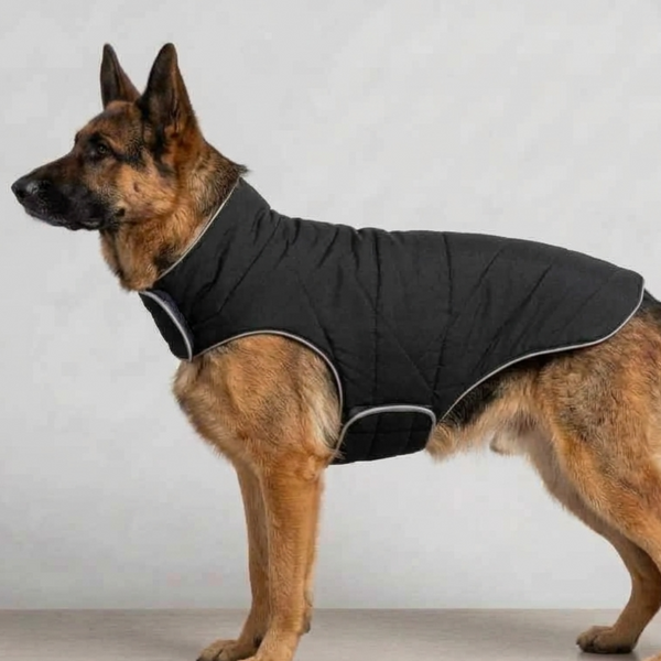 Skatrs Puffer Reversible Jacket for Dogs and Cats (Black/Lilac)