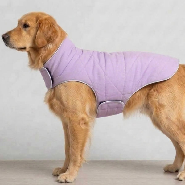 Skatrs Puffer Reversible Jacket for Dogs and Cats (Black/Lilac)