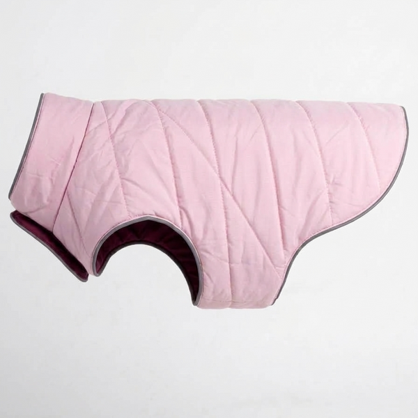 Skatrs Puffer Reversible Jacket for Dogs and Cats (Wine/Pink)