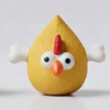 Skatrs Round Chicken Squeaky Latex Chew Toy for Dogs (Yellow)