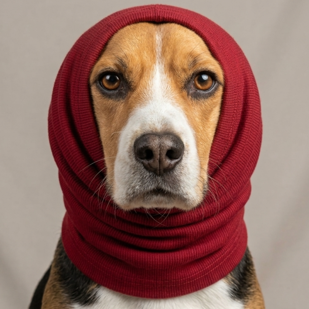 Skatrs Snug Cold & Sound Protection Ear Muffs for Dogs & Cats (Maroon) Both-Clothing & Accessories Skatrs M