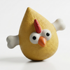 Skatrs Round Chicken Squeaky Latex Chew Toy for Dogs (Yellow)
