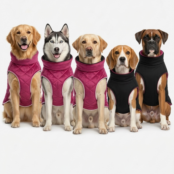Skatrs Reversible Velvet Jacket for Dogs and Cats (Maroon/Black)
