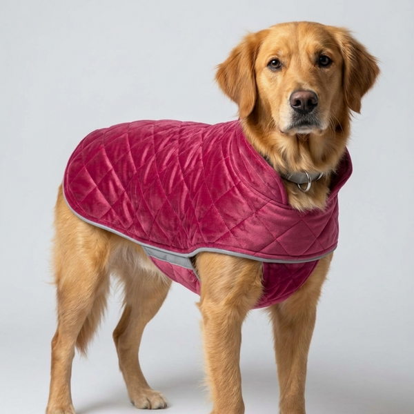 Skatrs Reversible Velvet Jacket for Dogs and Cats (Maroon/Black)