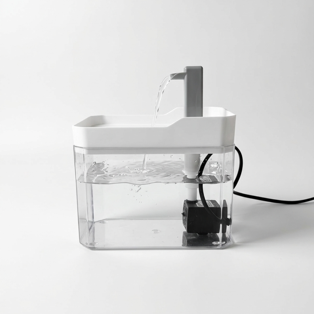 Skatrs Transparent Water Fountain for Dogs and Cats Both-Bowls & Feeders Skatrs