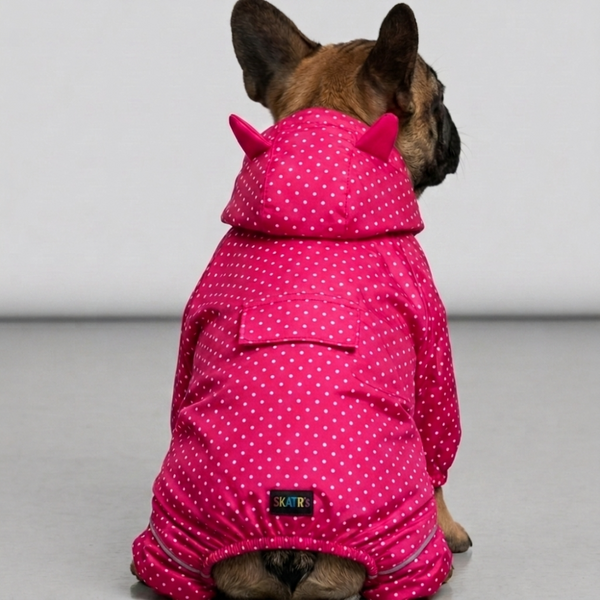 Skatrs RainFlex Raincoat for Dogs (Pink)