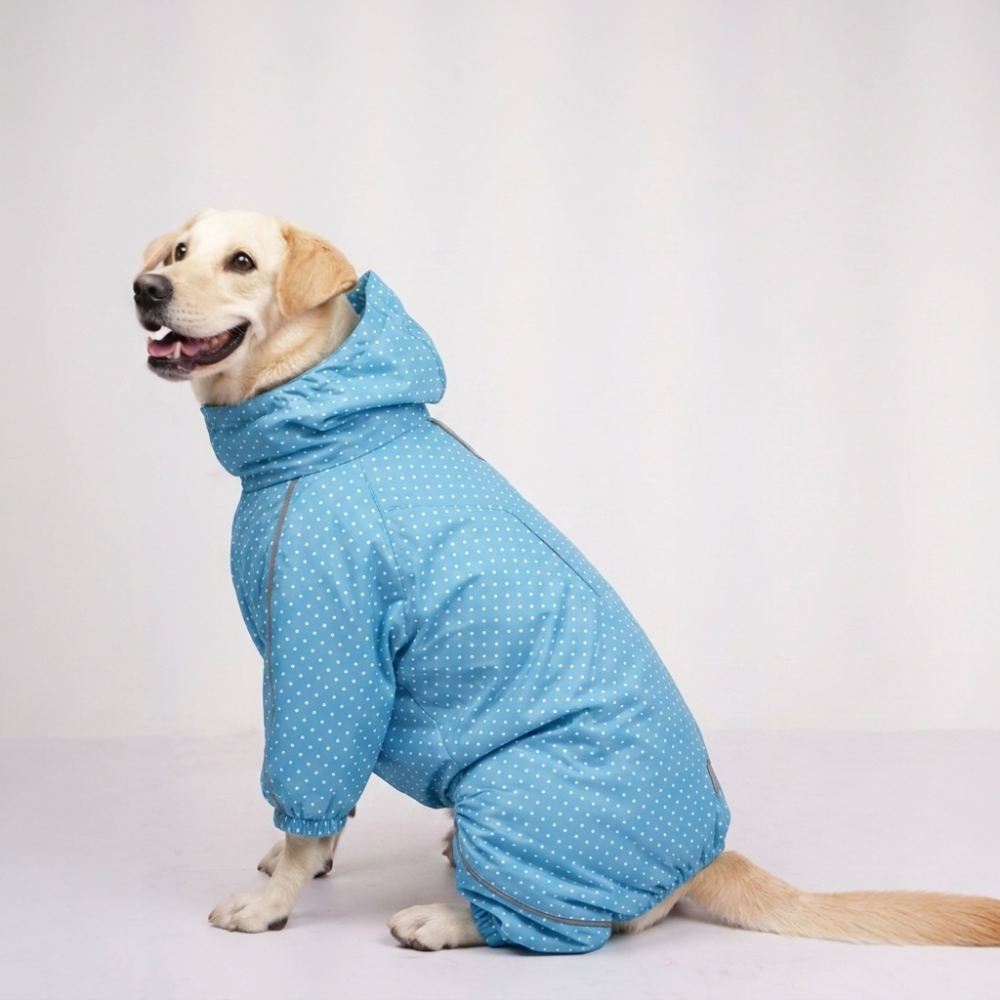 Skatrs Drizzle Dazzle Raincoat for Dogs (Light Blue) Dogs-Clothing & Accessories Skatrs