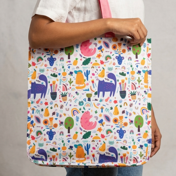 Skatrs Cat Themed Tote Bag