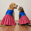 Skatrs Ethnic Lehenga Dress for Dogs and Cats (Royal Pink & Blue) Both-Clothing & Accessories Skatrs