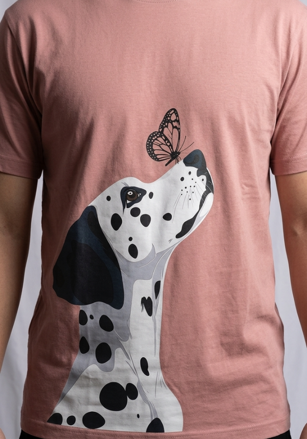 Skatrs Butterfly Boops Oversized Tee for Men and Women (Onion Pink)