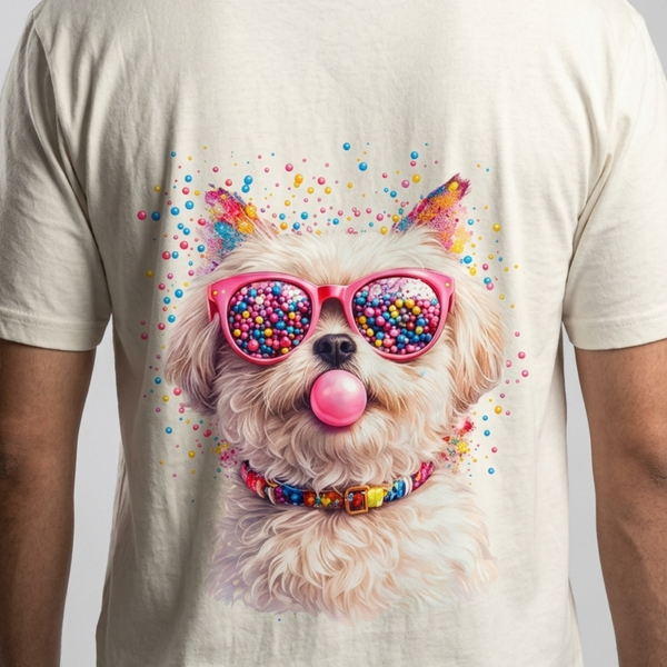 Skatrs Bubblegum Bark Oversized Tee for Men and Women (White)