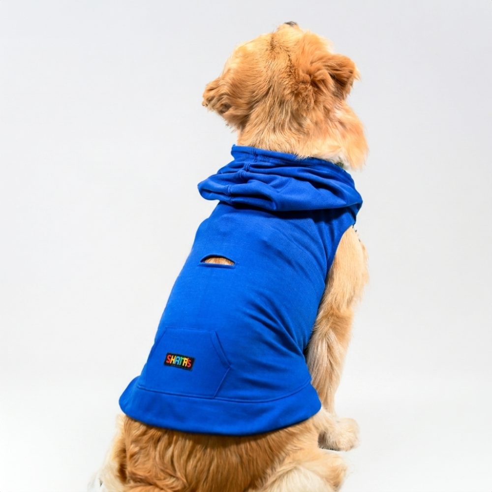 Skatrs Breezy Hoodie with Pockets for Dog and Cats (Blue) Both-Clothing & Accessories Skatrs