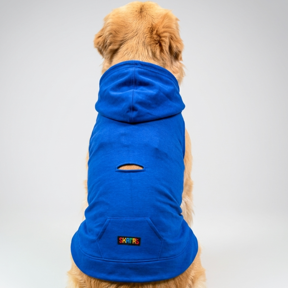 Skatrs Breezy Hoodie with Pockets for Dog and Cats (Blue) Both-Clothing & Accessories Skatrs