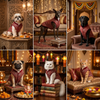 Skatrs Maharaja Handcrafted Sherwani for Dogs and Cats (Crimson Red) Both-Clothing & Accessories Skatrs