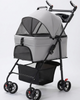 Skatrs Portable Pet Stroller for Small & Medium Dogs and Cats (Grey) Both-Bedding, Mats & Travel Supplies Skatrs