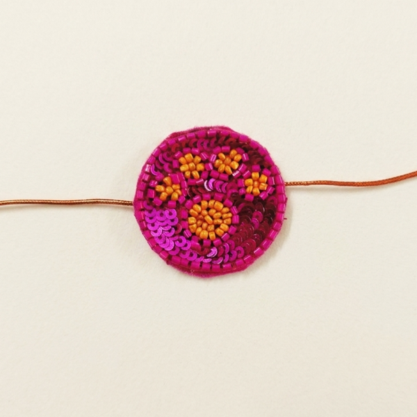 Skatrs Blossom Bond Pet Rakhi for Dogs & Cats (Pink and Orange)