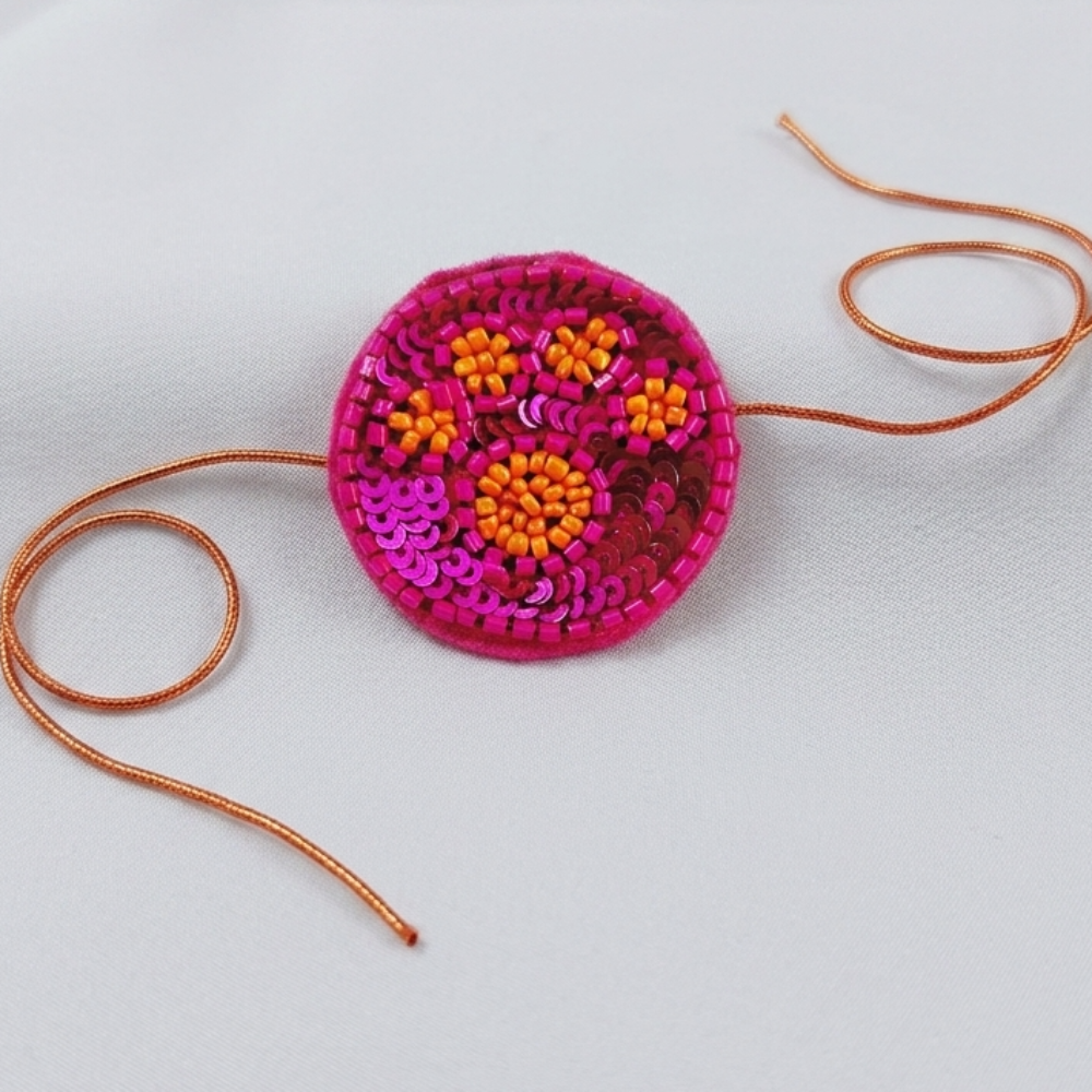 Skatrs Blossom Bond Pet Rakhi for Dogs & Cats (Pink and Orange) Both-Clothing & Accessories Skatrs